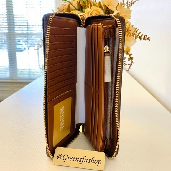 Michael kors large continental wallet in brown signature NEW - Picture 4 of 4